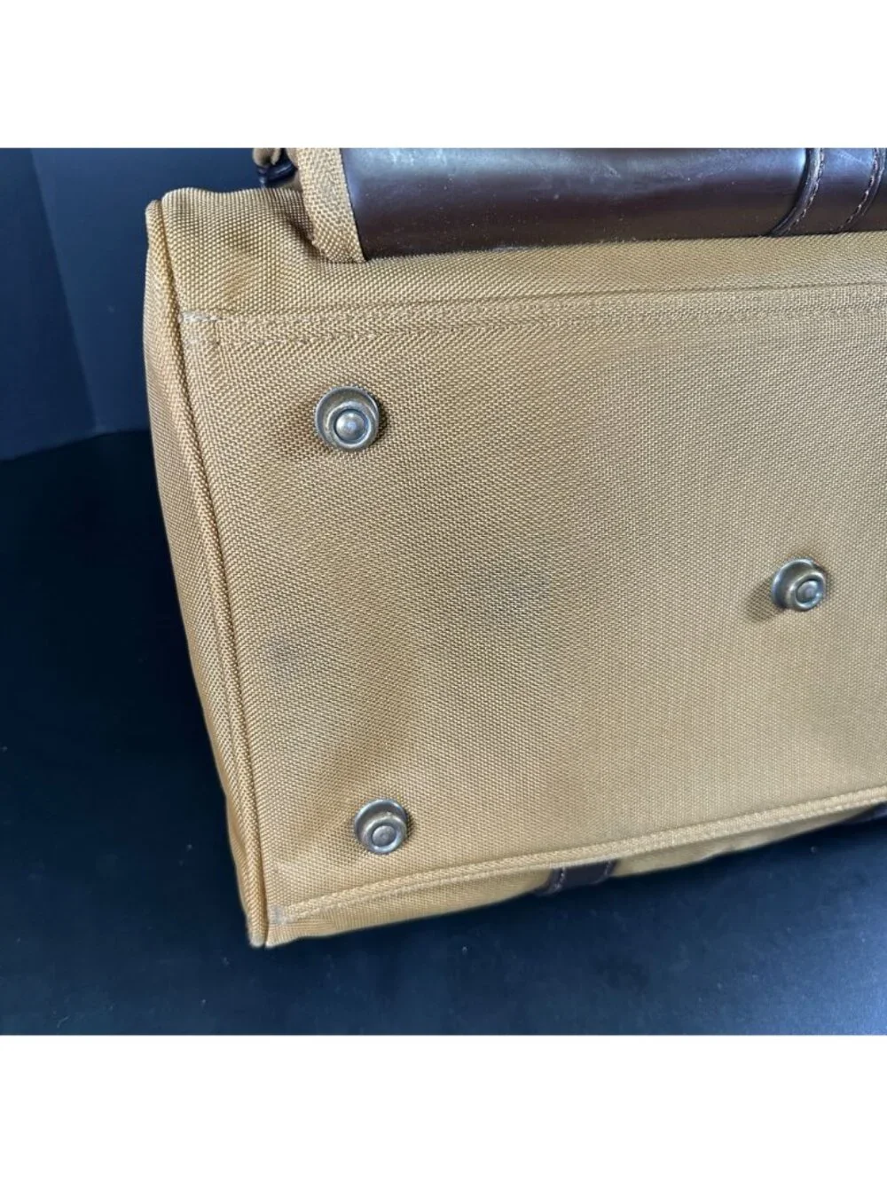 Vintage POLO Ralph Lauren Safari Canvas Leather Travel Bag Weekender Duffle